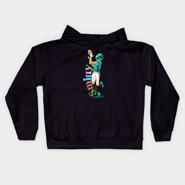 Smitty Eagles Comic Kids Hoodie by sandimarshel